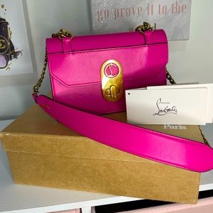 Christian louboutin cross body bag has original tag box and dust bag